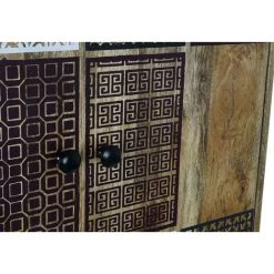 Buffet Haut Meuble De Rangement En Bois De Manguier Multicolore - Longueur 84 X Hauteur 152 X Profondeur 43 Cm -PEGANE- -Buffet et enfilade Soldes 60154203 4