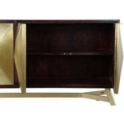 Buffet Meuble De Rangement En Bois De Manguier Et Acacia Coloris Marron Foncé / Doré - Longueur 150 X Hauteur 68 X Profondeur 40 Cm -PEGANE- 7 Buffet Meuble De Rangement En Bois De Manguier Et Acacia Coloris Marron Foncé / Doré - Longueur 150 X Hauteur 68 X Profondeur 40 Cm -PEGANE- -Buffet et enfilade Soldes 60154441 3