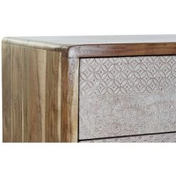 Buffet Meuble De Rangement En Bois D'acacia Coloris naturel/crème - Longueur 175 X Hauteur 77 X Profondeur 40 Cm -PEGANE- -Buffet et enfilade Soldes 60154447 5