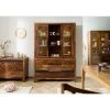MASSIVMOEBEL24.DE ANCONA Buffet #245 140x45x200 Sheesham Dunkelbraun Lackiert - Brun
