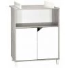 BABY PRICE COMMODE 2 PORTES ET 1 NICHE SCANDI GRIS - BLANC