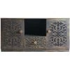 COTECOSY Buffet Style Oriental Avec Moulures 120cm Portofino Bois Noir Et Or - Or