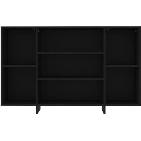 INLIFE Buffet Noir 120x30x75 Cm Aggloméré 5 INLIFE Buffet Noir 120x30x75 Cm Aggloméré – Image 5