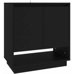 INLIFE Buffet Noir 70x41x75 Cm Aggloméré -Buffet et enfilade Soldes 60302907 2