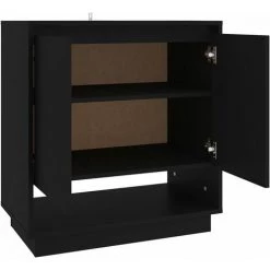 INLIFE Buffet Noir 70x41x75 Cm Aggloméré -Buffet et enfilade Soldes 60302907 5