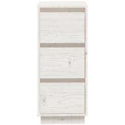 INLIFE Buffets 2 Pcs Blanc 32x34x75 Cm Bois Massif De Pin -Buffet et enfilade Soldes 60302979 4
