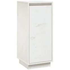 INLIFE Buffets 2 Pcs Blanc 31,5x34x75 Cm Bois Massif De Pin -Buffet et enfilade Soldes 60302983 5