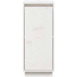 INLIFE Buffet Blanc 31,5x34x75 Cm Bois Massif De Pin -Buffet et enfilade Soldes 60303073 5