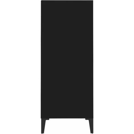 INLIFE Buffet Noir 57x35x90 Cm Aggloméré 5 INLIFE Buffet Noir 57x35x90 Cm Aggloméré – Image 5