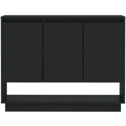 INLIFE Buffet Noir 97x31x75 Cm Aggloméré -Buffet et enfilade Soldes 60303230 5