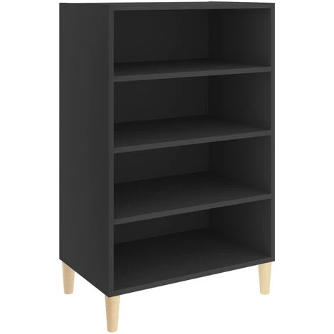 INLIFE Buffet Gris 57x35x90 Cm Aggloméré 2 INLIFE Buffet Gris 57x35x90 Cm Aggloméré – Image 2