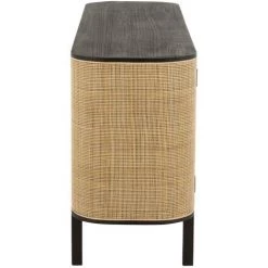 LES TENDANCES Buffet 3 Portes Bois Noir Emilie L 180 Cm 8 LES TENDANCES Buffet 3 Portes Bois Noir Emilie L 180 Cm -Buffet et enfilade Soldes 60348925 4