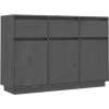 YOUTHUP Buffet Gris 110x34x75 Cm Bois Massif De Pin - Gris