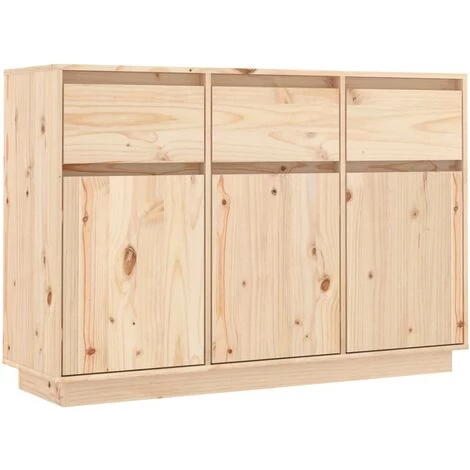 YOUTHUP Buffet 110x34x75 Cm Bois Massif De Pin - Brun 1 YOUTHUP Buffet 110x34x75 Cm Bois Massif De Pin - Brun
