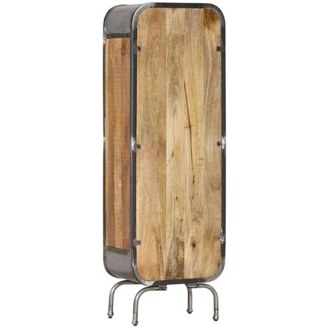 YOUTHUP Buffet 40x30x126 Cm Bois De Manguier Massif - Brun 4 YOUTHUP Buffet 40x30x126 Cm Bois De Manguier Massif - Brun – Image 4