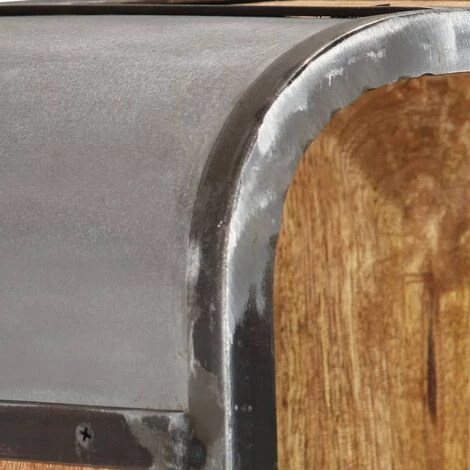 YOUTHUP Buffet 40x30x126 Cm Bois De Manguier Massif - Brun 5 YOUTHUP Buffet 40x30x126 Cm Bois De Manguier Massif - Brun – Image 5