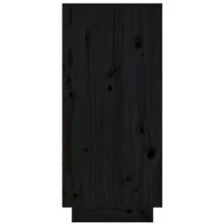 YOUTHUP Buffet Noir 110x34x75 Cm Bois Massif De Pin - Noir -Buffet et enfilade Soldes 60368003 5