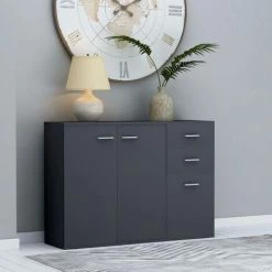 Topdeal Buffet Gris 105x30x75 Cm Aggloméré FF800695_FR