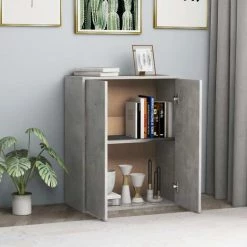 Topdeal Buffet Gris Béton 60 X 30 X 75 Cm Aggloméré FF800733_FR 6 Topdeal Buffet Gris Béton 60 X 30 X 75 Cm Aggloméré FF800733_FR -Buffet et enfilade Soldes 60372273 3