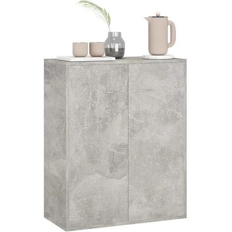 Topdeal Buffet Gris Béton 60 X 30 X 75 Cm Aggloméré FF800733_FR 4 Topdeal Buffet Gris Béton 60 X 30 X 75 Cm Aggloméré FF800733_FR – Image 4