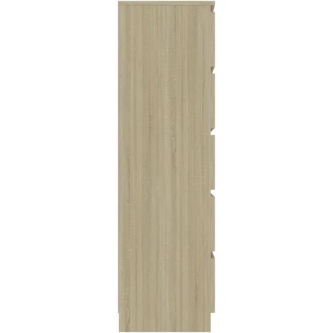 Topdeal Buffet à Tiroirs Chêne Sonoma 60x35x121 Cm Aggloméré FF801412_FR 5 Topdeal Buffet à Tiroirs Chêne Sonoma 60x35x121 Cm Aggloméré FF801412_FR – Image 5