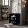 Topdeal Buffet Noir Brillant 57x35x70 Cm Aggloméré FF806065_FR