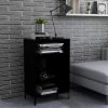 Topdeal Buffet Noir 57x35x90 Cm Aggloméré FF806131_FR