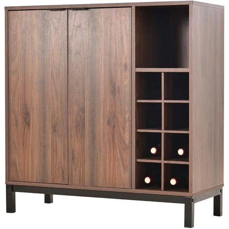 RANIPOBO Armoire A Vin Modern Wood Kitchen Buffet Sideboard, 86 Cm, Noyer Fonce 5 RANIPOBO Armoire A Vin Modern Wood Kitchen Buffet Sideboard, 86 Cm, Noyer Fonce – Image 5