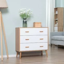 MH Commode Scandinave CHIMENE Blanche Et Bois 6 MH Commode Scandinave CHIMENE Blanche Et Bois -Buffet et enfilade Soldes 60448425 2