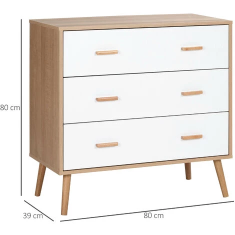 MH Commode Scandinave CHIMENE Blanche Et Bois 3 MH Commode Scandinave CHIMENE Blanche Et Bois – Image 3