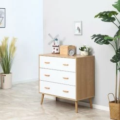 MH Commode Scandinave CHIMENE Blanche Et Bois 8 MH Commode Scandinave CHIMENE Blanche Et Bois -Buffet et enfilade Soldes 60448425 4