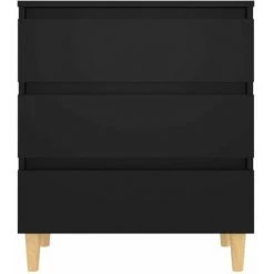 LITZEE Buffet, Bahut Et Enfilade Buffet Noir 60x35x69 Cm Agglomere -Buffet et enfilade Soldes 60477498 5
