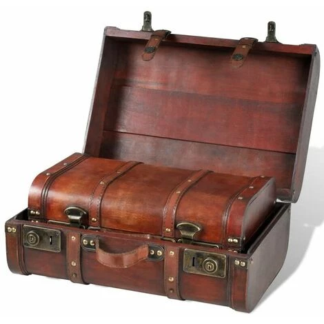 LITZEE Buffet, Bahut Et Enfilade Coffre De Rangement Vintage Bois Marron 2 Pcs 4 LITZEE Buffet, Bahut Et Enfilade Coffre De Rangement Vintage Bois Marron 2 Pcs – Image 4