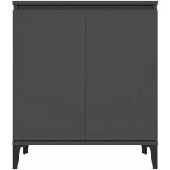 LITZEE Buffet, Bahut Et Enfilade Buffet Gris 60x35x70 Cm Agglomere -Buffet et enfilade Soldes 60479789 5