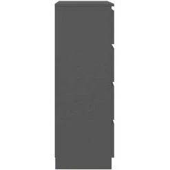 LITZEE Buffet, Bahut Et Enfilade Buffet Gris 60x35x98,5 Cm Agglomere -Buffet et enfilade Soldes 60480568 5