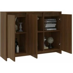 INLIFE Buffet Chêne Marron 102x33x75 Cm Aggloméré -Buffet et enfilade Soldes 60598262 4