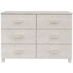 INLIFE Buffet Blanc 113x40x80 Cm Bois Massif De Pin -Buffet et enfilade Soldes 60599743 5