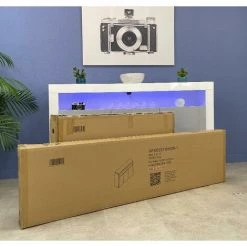 DESIGN AMEUBLEMENT Buffet Bahut 3 Portes Avec LED | 150 X 80 X 40cm | Couleur Blanc Et Noir Mate | Meuble De Rangement | Modèle NATOLIA - Blanc/Noir 9 DESIGN AMEUBLEMENT Buffet Bahut 3 Portes Avec LED | 150 X 80 X 40cm | Couleur Blanc Et Noir Mate | Meuble De Rangement | Modèle NATOLIA - Blanc/Noir -Buffet et enfilade Soldes 60669812 5