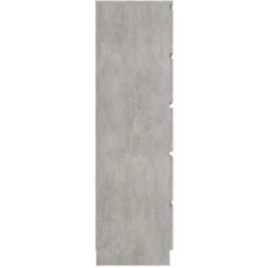 NOVA Buffet Mobile Avec Des Tiroirs Gris De Ciment 60x35x121 Cm Dans Des Panneaux De Jetons -Buffet et enfilade Soldes 60805753 5