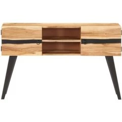 NOVA Buffet Mobile 120x30x75 Cm En Bois D'acacia Solide -Buffet et enfilade Soldes 60807142 4