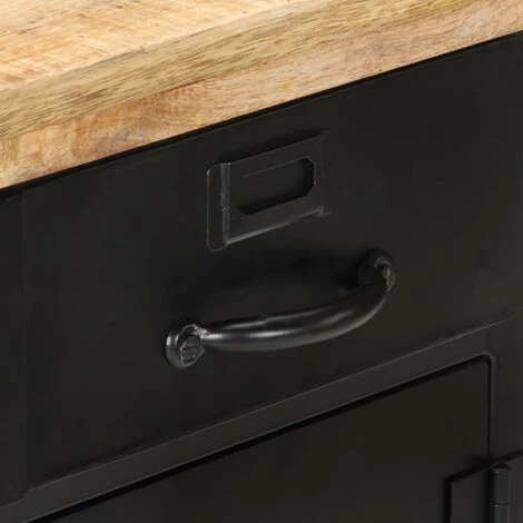 NOVA Crédenza 60x30x76 Cm En Bois De Mangue Cru 2 NOVA Crédenza 60x30x76 Cm En Bois De Mangue Cru – Image 2