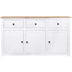 NOVA Pinie En Bois Massif Avec Différentes Couleurs Portes Et Tiroirs Buffet Blanc 135x40x80 Cm Pin Solide Assortiment Panama 6 NOVA Pinie En Bois Massif Avec Différentes Couleurs Portes Et Tiroirs Buffet Blanc 135x40x80 Cm Pin Solide Assortiment Panama -Buffet et enfilade Soldes 60890354 2