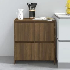 FIMEI Buffet Chêne Marron 70x41x75 Cm Aggloméré