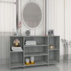 FIMEI Buffet Sonoma Gris 120x30x75 Cm Aggloméré