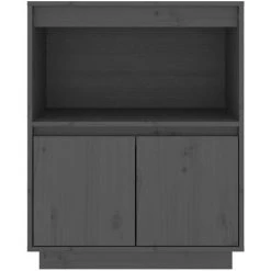 FIMEI Buffet Gris 60x34x75 Cm Bois Massif De Pin -Buffet et enfilade Soldes 60966784 5