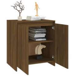 FIMEI Buffet Chêne Marron 70x40x73,5 Cm Aggloméré -Buffet et enfilade Soldes 60966925 5