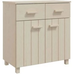 FIMEI Buffet Marron Miel 79x40x80 Cm Bois Massif De Pin -Buffet et enfilade Soldes 60967241 2