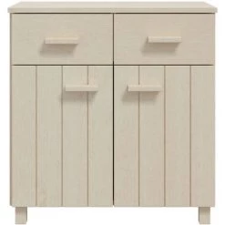 FIMEI Buffet Marron Miel 79x40x80 Cm Bois Massif De Pin -Buffet et enfilade Soldes 60967241 3