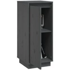 FIMEI Buffets 2 Pcs Gris 31,5x34x75 Cm Bois Massif De Pin -Buffet et enfilade Soldes 60967372 4