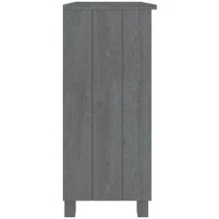 FIMEI Buffet Gris Foncé 85x35x80 Cm Bois Massif De Pin -Buffet et enfilade Soldes 60967622 4